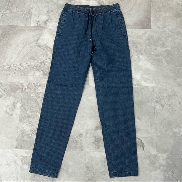APC Kaplan Denim Jogger Mens Ripstop Jeans Size 48 or Medium Blue Drawstring Y2K - Picture 1 of 8